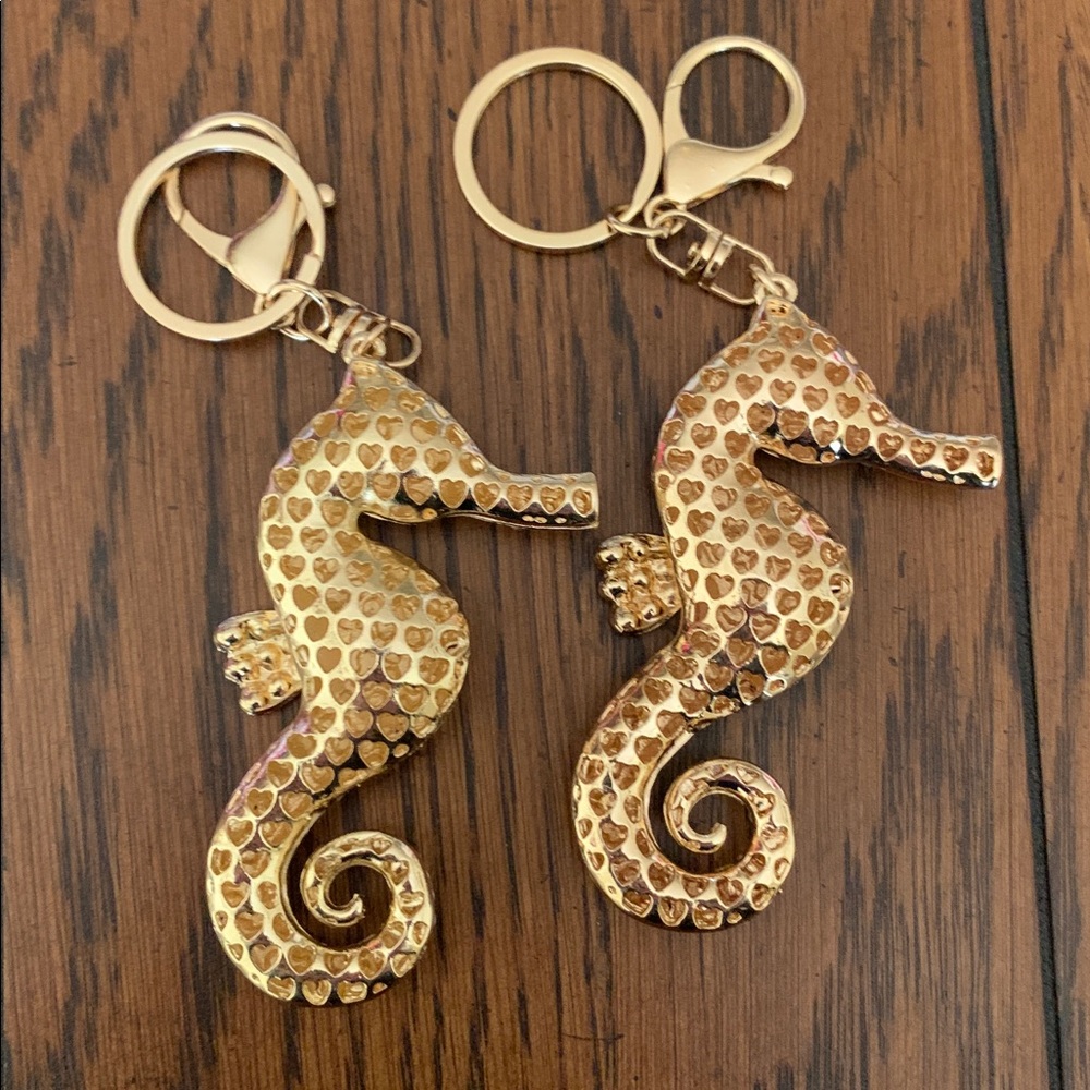 Seahorse Crystal Keychain Bag Charm - Pink and Blue - Picture 8 of 8